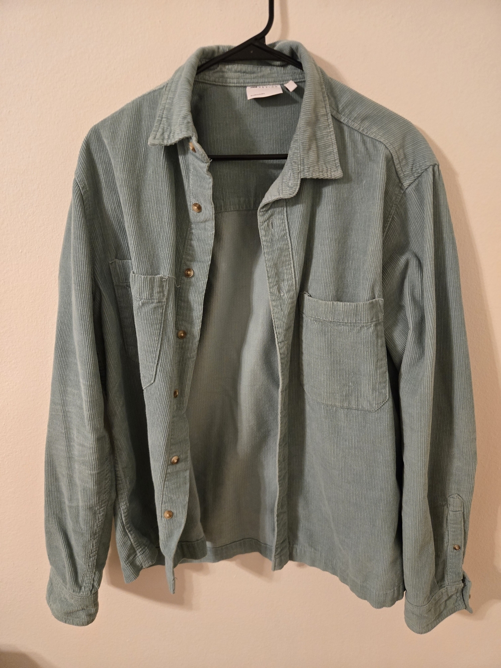 ASOS DESIGN Sage Green Corduroy Overshirt Men's
